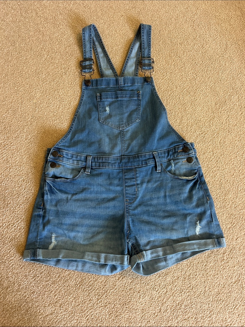 SO girls denim shorts overalls